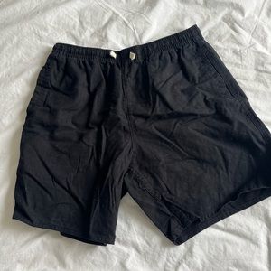 Rhythm Black Linen Shorts 30